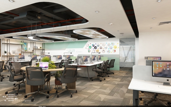 PHONG CÁCH MỞ TRONG THIẾT KẾ NỘI THẤT VĂN PHÒNG BẢO LÂM