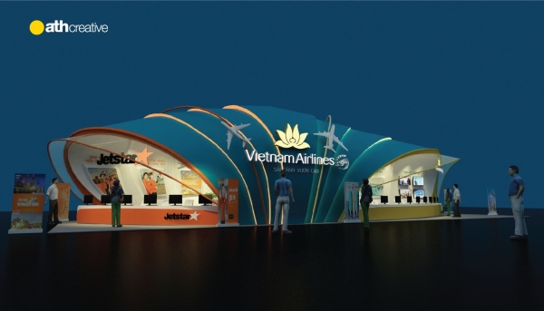 THIẾT KẾ BOOTH TRIỂN LÃM VIETNAM AIRLINES