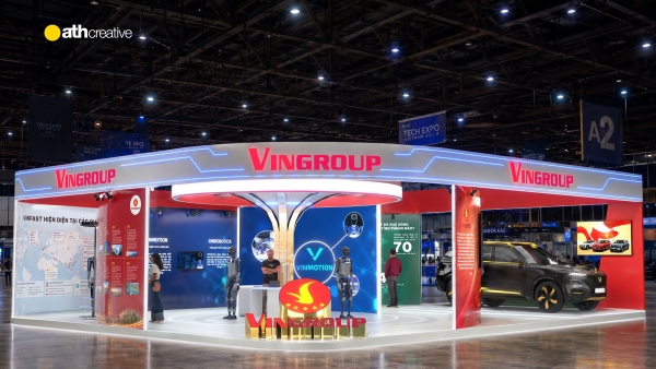 THIẾT KẾ BOOTH TRIỂN LÃM A80 VINGROUP