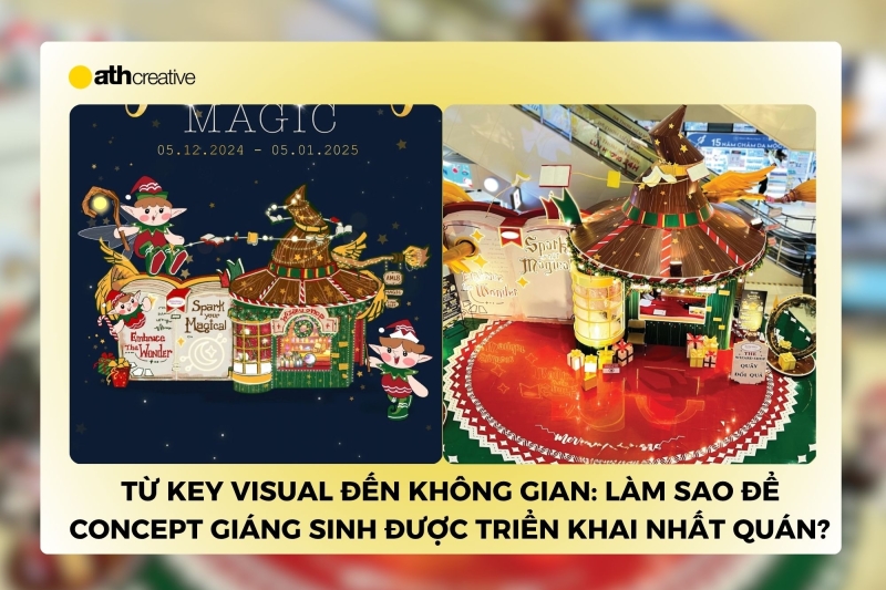 Từ Key Visual đến không gian: Làm sao để concept Giáng sinh được triển khai nhất quán?